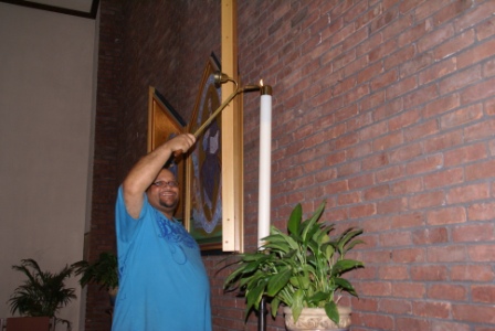 Michael preparing for Liturgy