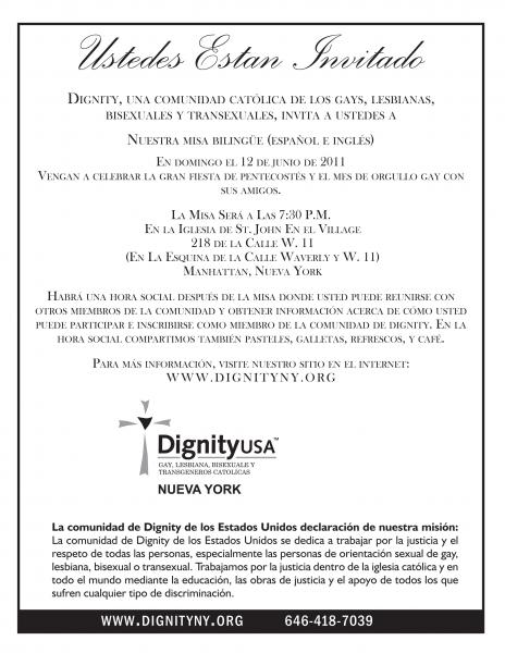 Celebrate Penticost with Dignity New York