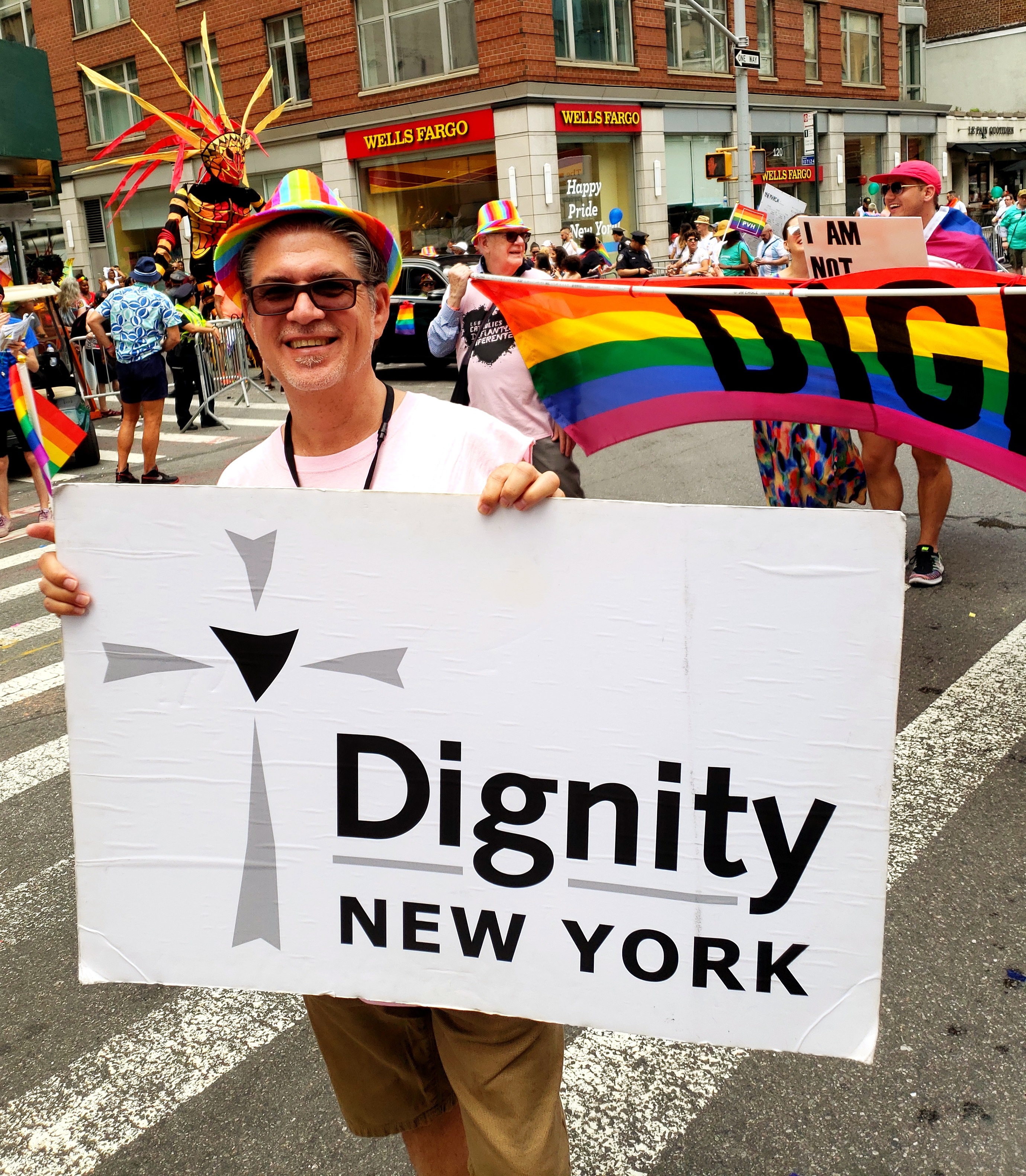 Bennie as he enters the Pride March 2018