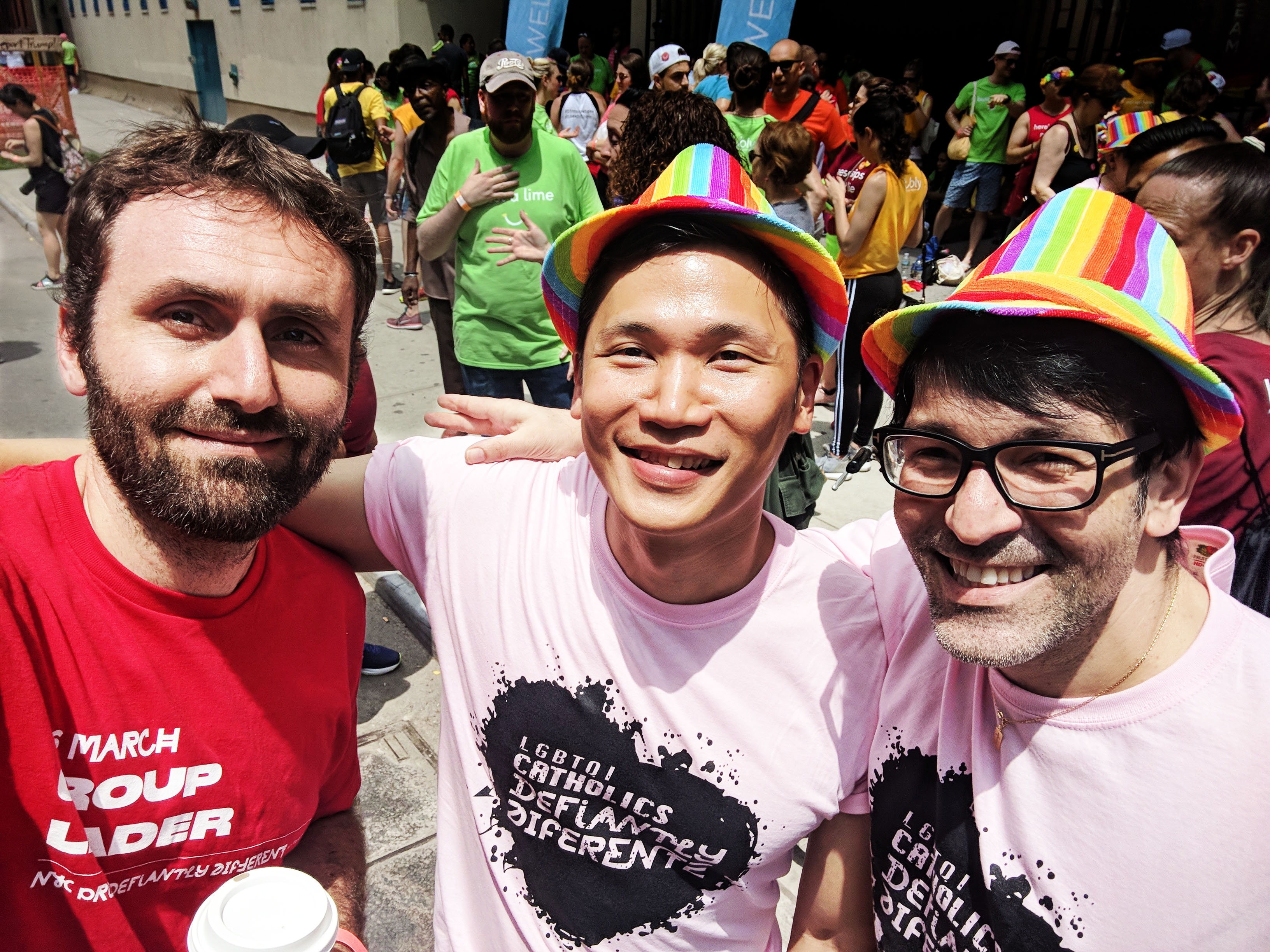 Chris, Matias and Michael at Pride 2018