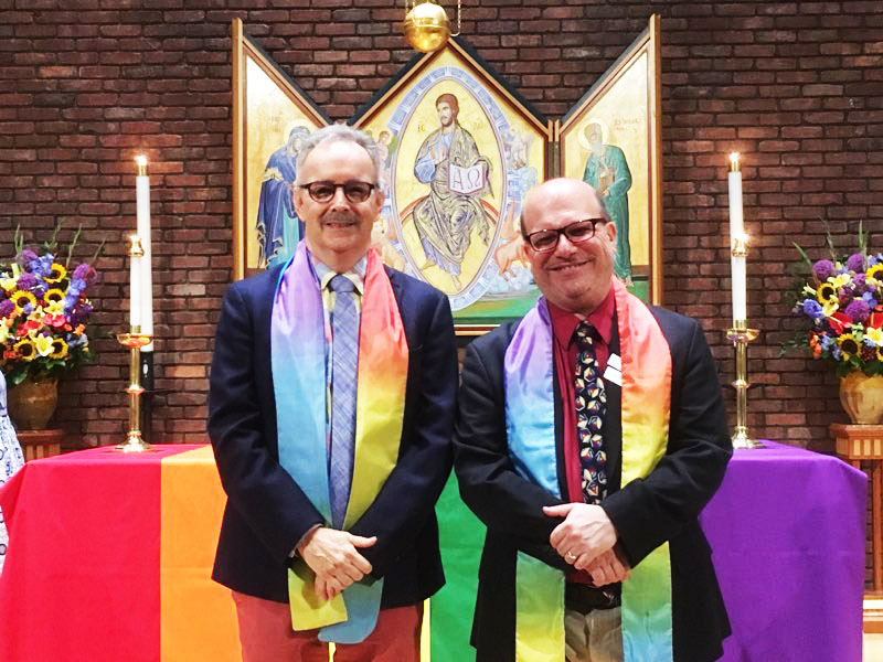 Tim and John at Pride Liturgy 2018